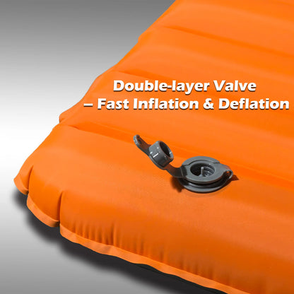 Air Mattress Twin Connectable with Built-In Pump