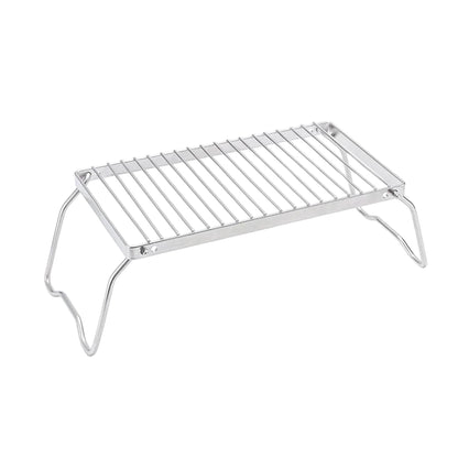 Campfire Grill Stand Portable Folding Stainless Steel Rack