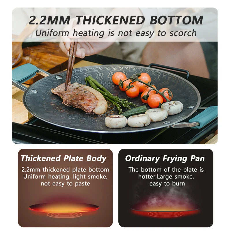 Camping Non Stick Folding Grill Pan