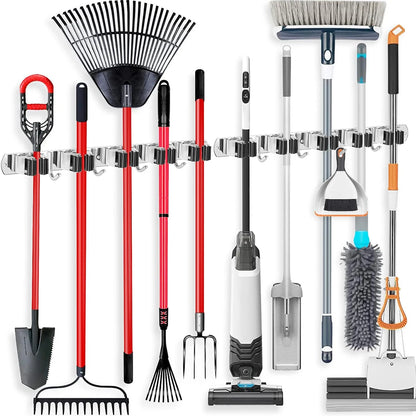 Mop Broom Holder Stainless Steel Wall Mounted