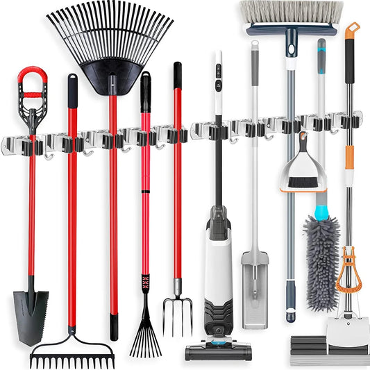 Mop Broom Holder Stainless Steel Wall Mounted