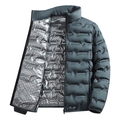 Men's Fleece-Lined with Collar Coat for Winter