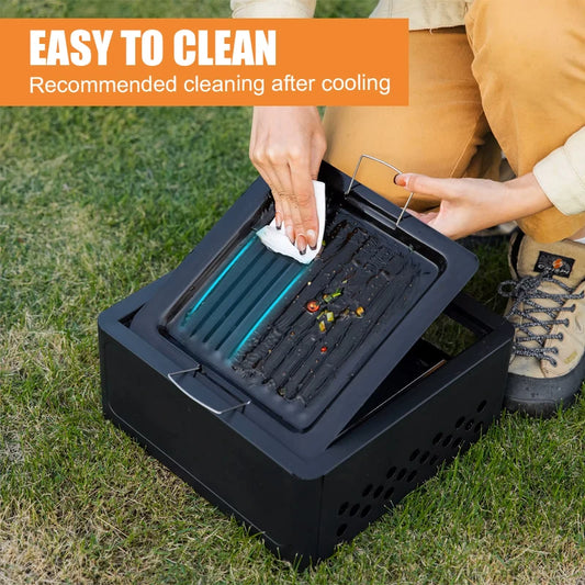 Charcoal Grill with Stainless Portable Nonstick