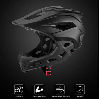 Kids Bike Helmet Full Face with Detachable Chin Guard