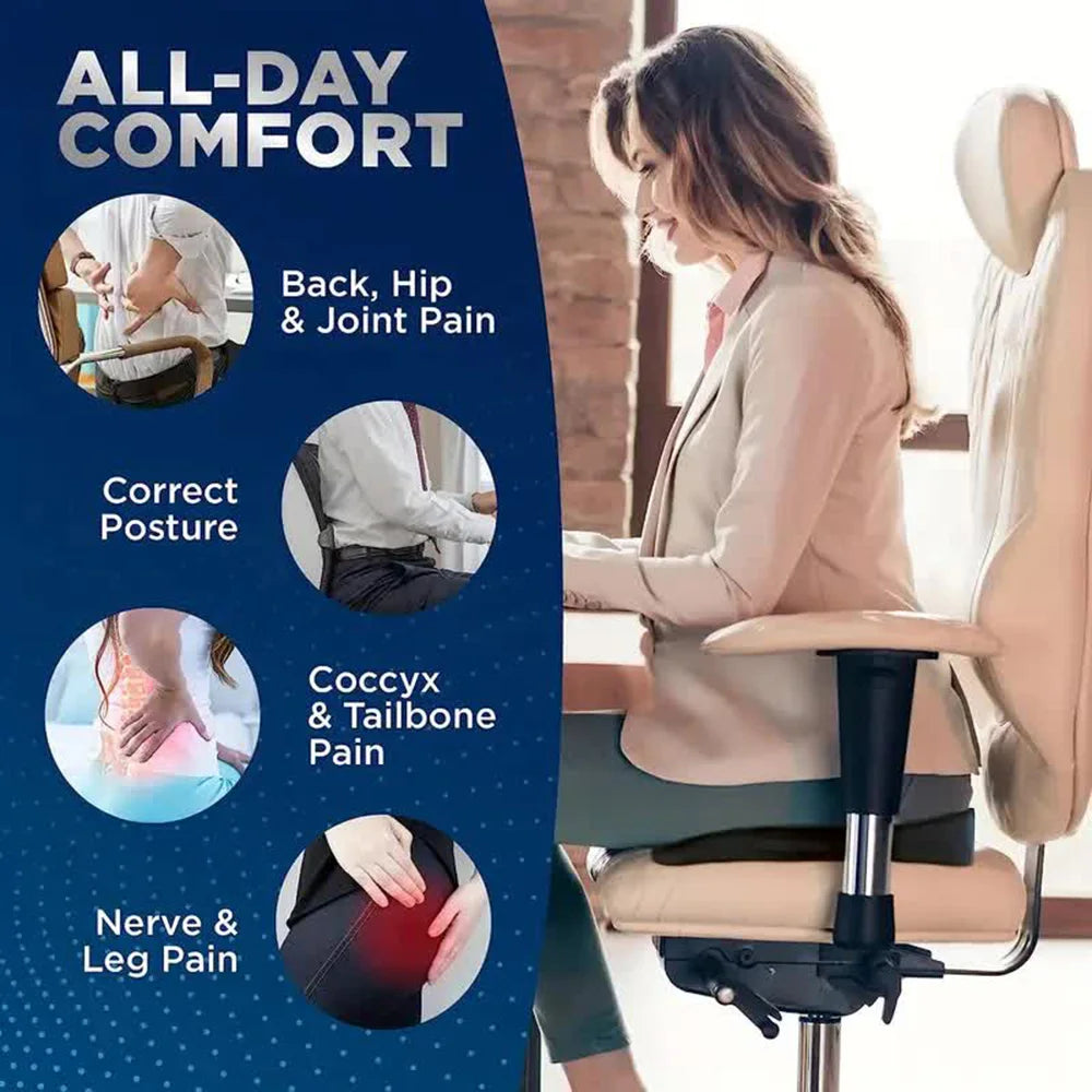 Seat Cushion Memory Foam U-Shaped Orthopedic Support