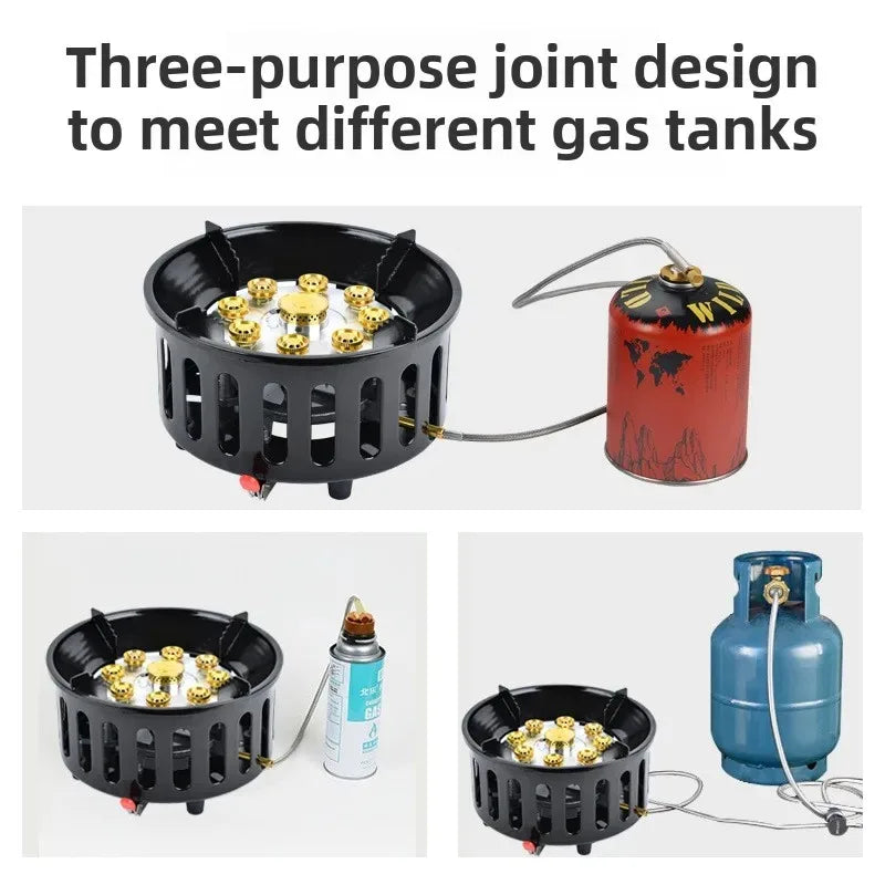 Camping Stove 9-Core High-Power Gas Burner