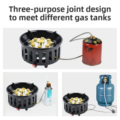 Camping Stove 9-Core High-Power Gas Burner