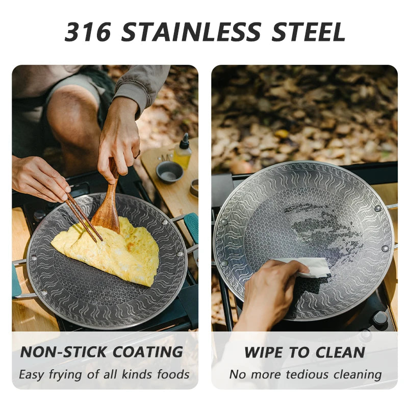 Camping Non Stick Folding Grill Pan
