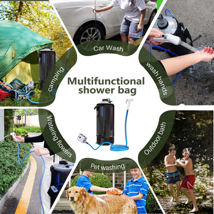 Best Outdoor Shower Camping Shower Bag with Solar Pressure Pump | Buy Online at Furniture Things Australia