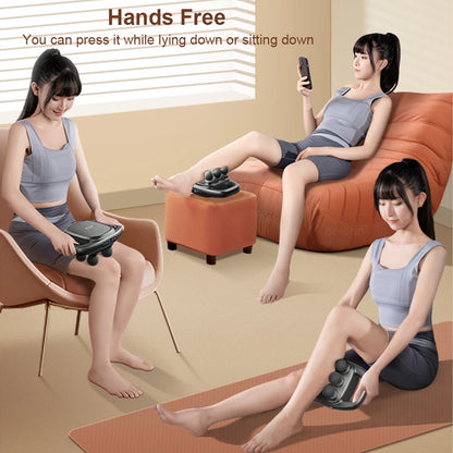 Massage Gun with Professional Six-Head Deep Muscle Device