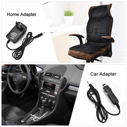 Massage Cushion Electric Heating Vibrating Back Relief Pad