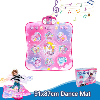Kids Electronic Dance Mat Dancing Blanket Double Players Mode with 9 Levels Kid Floor Music Blanket Educational Toys Kids Gifts