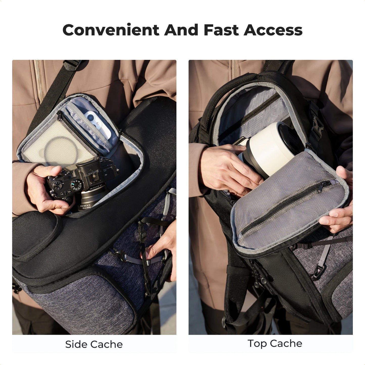 Camera Backpack for DSLR Laptop Tripod with Rain Cover