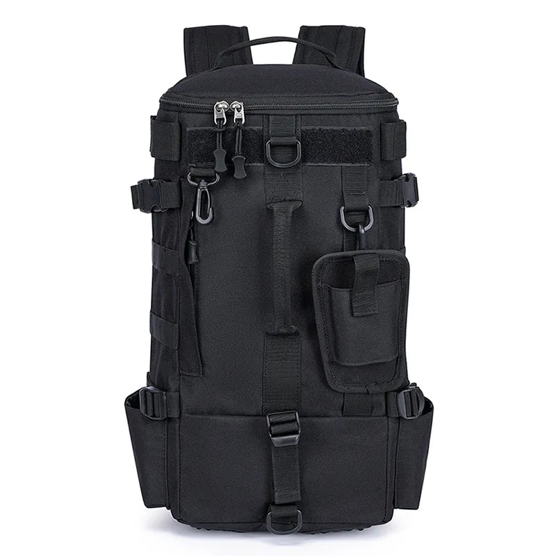 Tactical Fishing Backpack with Rod Holder & Tackle Storage