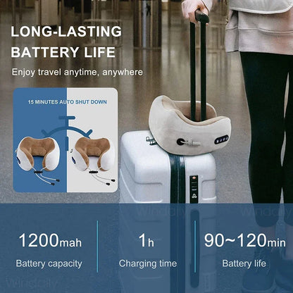 Neck Massager with Pillow Electric Heating Vibration