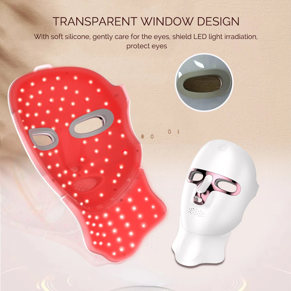 LED Facial Mask with Classic 7-Color Face Rejuvenation (No Box)