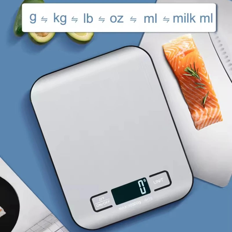 Kitchen Scale Digital with Stainless Steel LED Precision