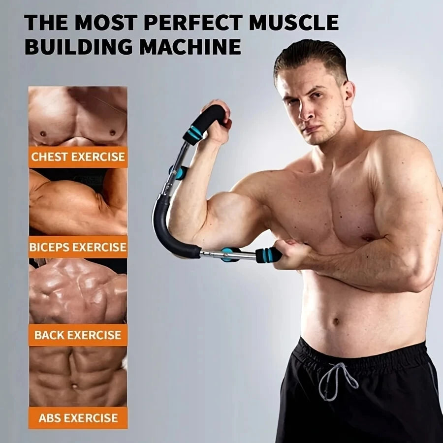 Arm Exerciser Adjustable Strength Trainer Steel Resistance Machine