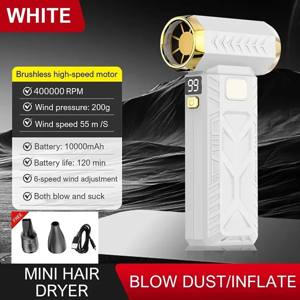 Blower Turbo Jet Brushless 400000RPM Portable Electric