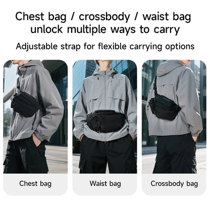 Men Chest Sling Bag with Waterproof Tactical Crossbody