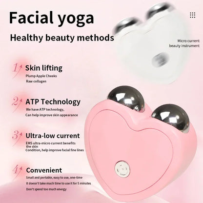 Microcurrent Face Lifting Roller with EMS Mini Beauty Device