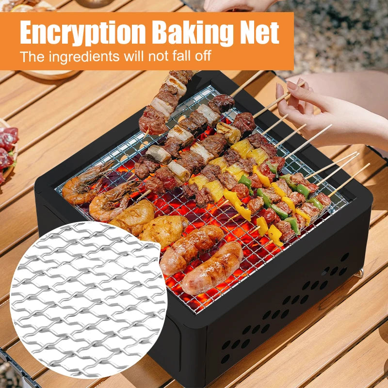 Charcoal Grill with Stainless Portable Nonstick