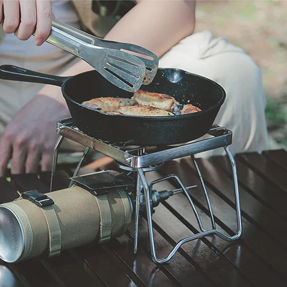 Campfire Grill Stand Portable Folding Stainless Steel Rack