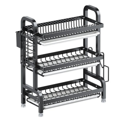 Kitchen Storage Rack 3-Tier Carbon Steel Organizer
