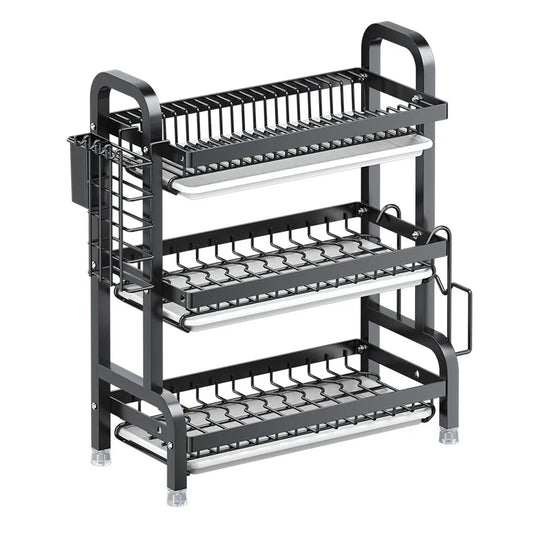 Kitchen Storage Rack 3-Tier Carbon Steel Organizer