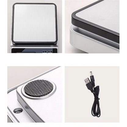Digital Kitchen Scale with Precision USB Rechargeable Waterproof
