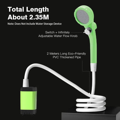 Camping Shower Pump with Digital Display 6000mAh
