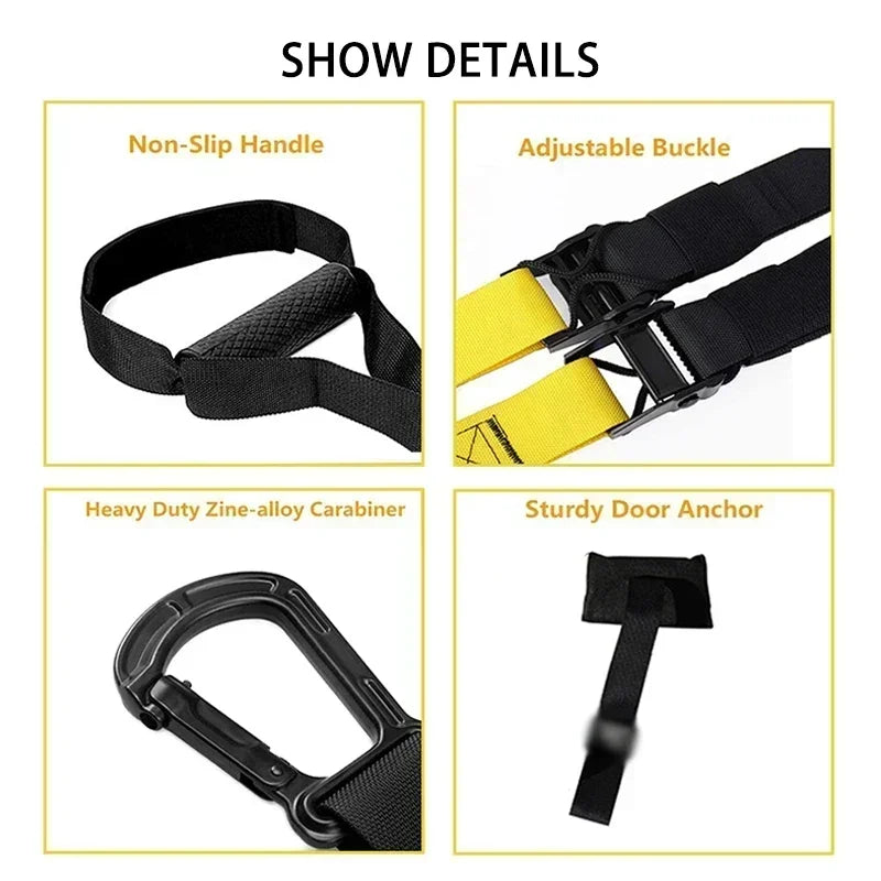 Adjustable Suspension Resistance Training Belt Set