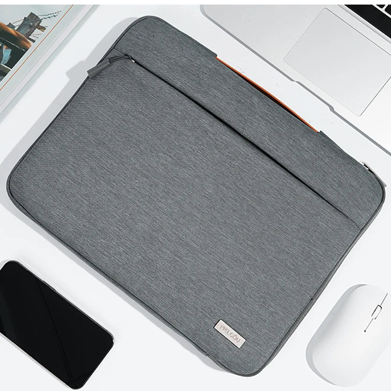 Laptop Sleeve Multi-Pocket Polyester Zipper Protective Case