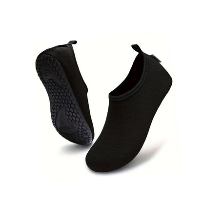 Swimming Black Shoes Quick-Dry Anti-Slip Unisex (Shoe Size: 36-37)