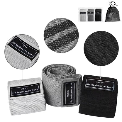 Fabric Resistance Hip Bands Set for Glute & Leg Training (3PCS)