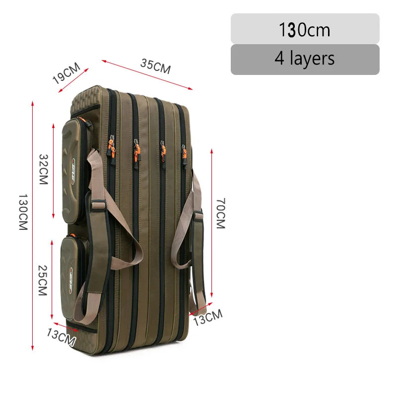 Multi-Layer Fishing Rod Reel Bag