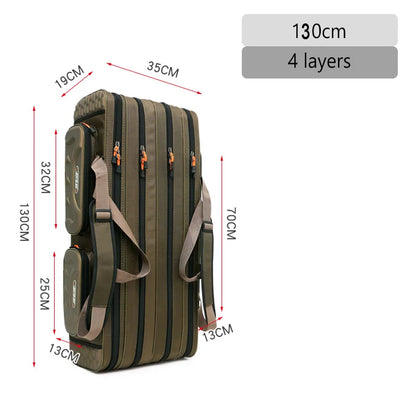 Multi-Layer Fishing Rod Reel Bag