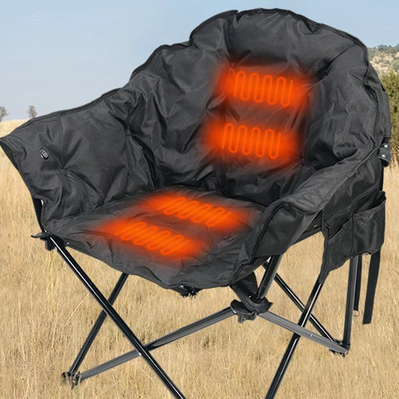Heated Oversized Folding Camping Chair
