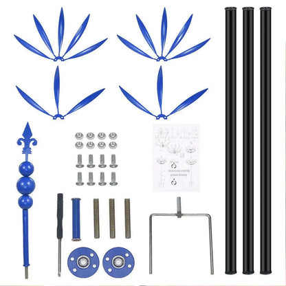 Wind Spinner Metal Retro Garden Windmill Decoration