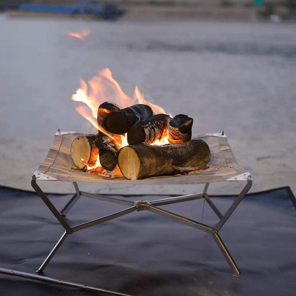 Foldable Stainless Steel Fire Pit Grill