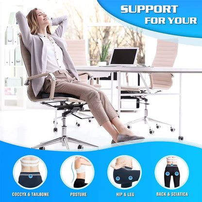 Seat Cushion Memory Foam Ergonomic Office Car Support