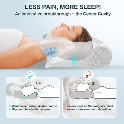 Cervical Pillow Memory Foam Ergonomic Contour Orthopedic
