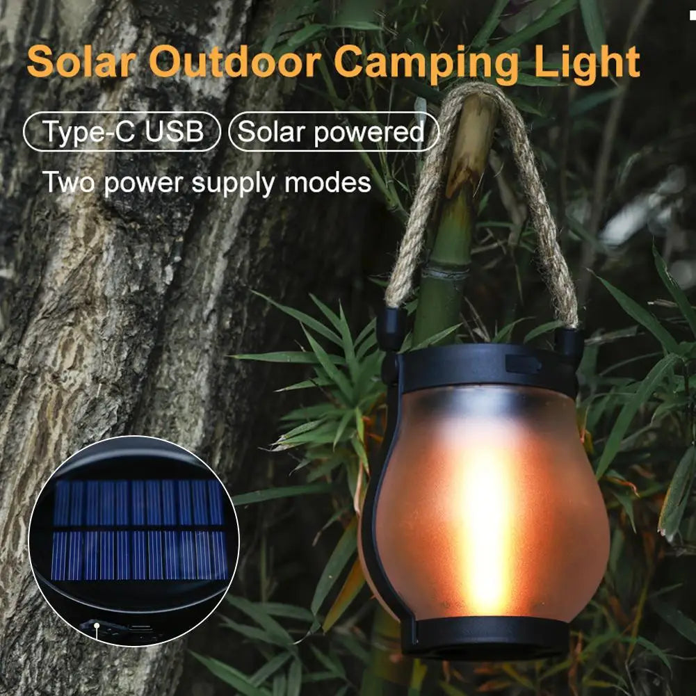 Rechargeable Waterproof Warm Flame Camping Lantern