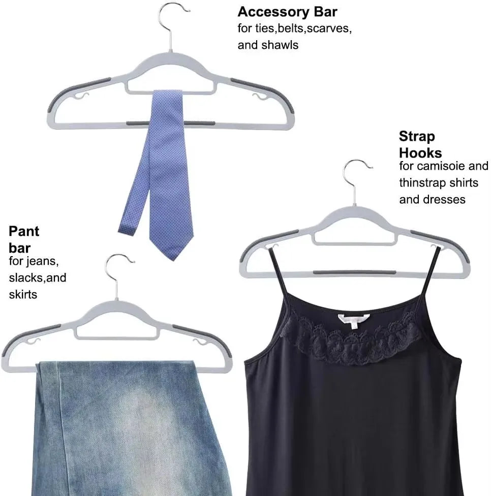 Clothes Hangers Heavy Duty Plastic Anti Slip