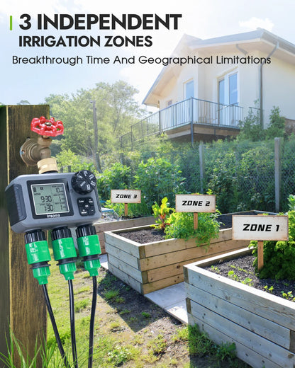 3-Outlet Automatic Water Timer Irrigation Controller