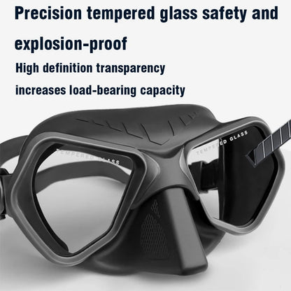 Diving Mask with Tempered Glass Anti-Fog Silicone for Adult