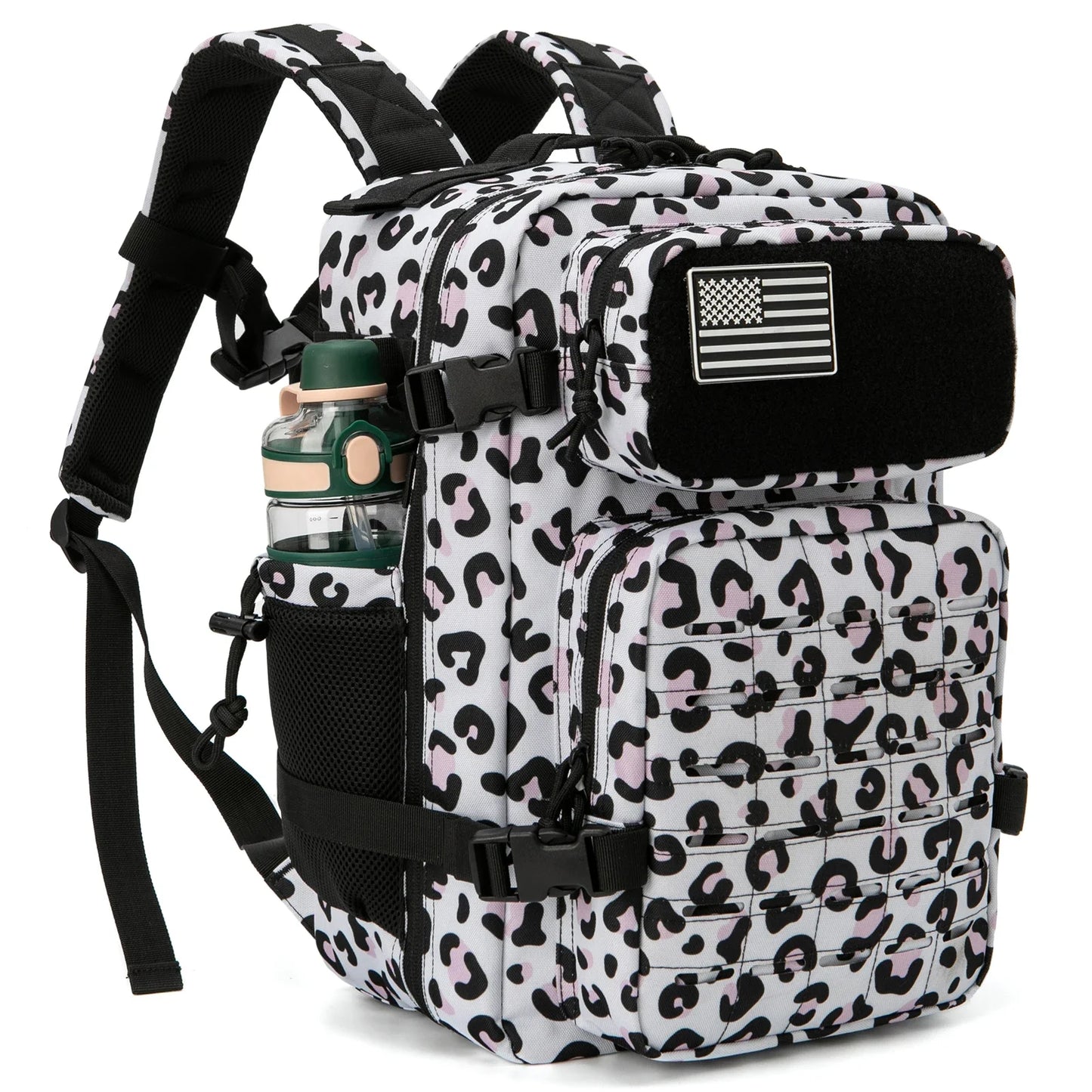 Tactical Backpack with 25L Polyester Leopard