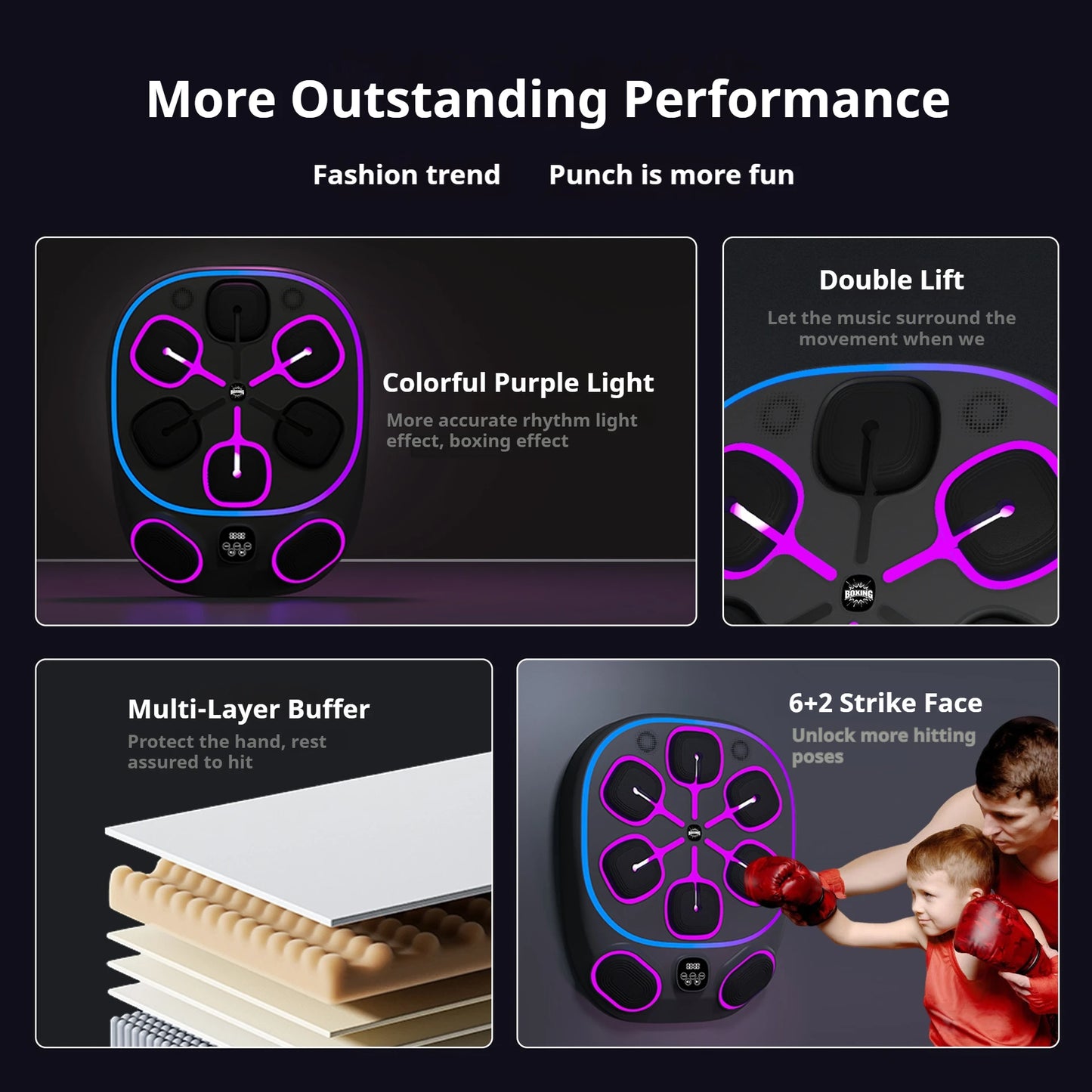 Boxing Machine with Smart Bluetooth Target