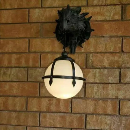 Dragon Lantern Industrial Resin Hanging LED Lamp