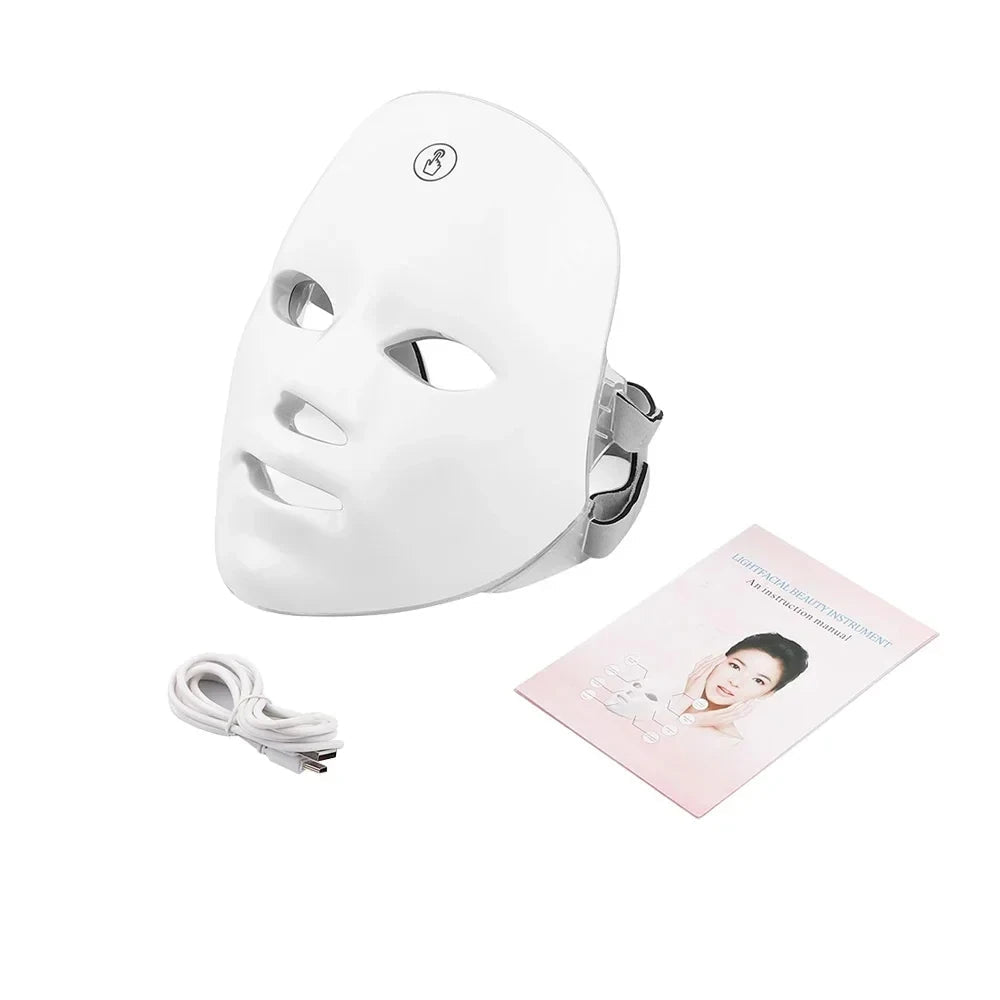 LED Face Mask with 7-Color Photon Skin Rejuvenation